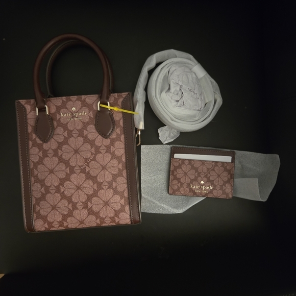 Kate Spade Brown Floral Tote Bag and Cardholder Set - Picture 8 of 10